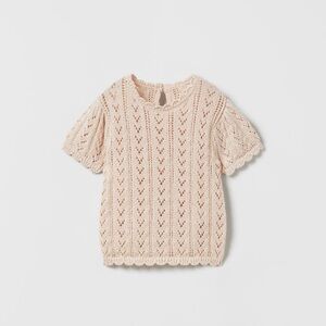 Zara Openwork Knit Top